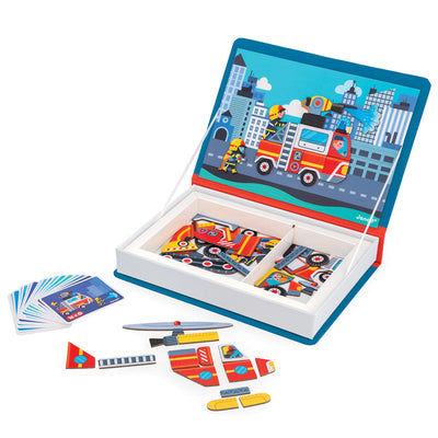 Janod - Magnetic Book - Firefighter