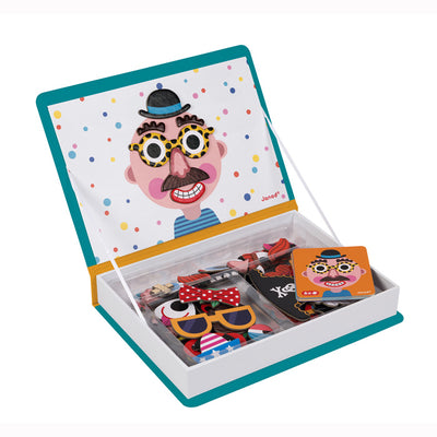 Janod - Magnetic Book - Crazy Faces - 70pcs