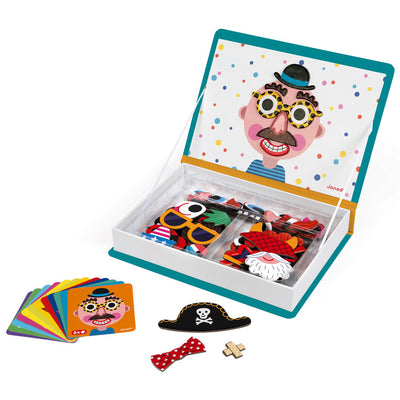 Janod - Magnetic Book - Crazy Faces - 70pcs