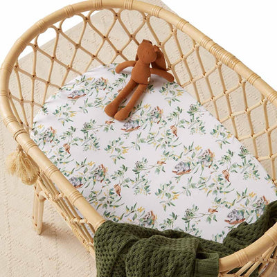 Snuggle Hunny Kids - Bassinet Sheet / Change Pad Cover - Eucalyptus