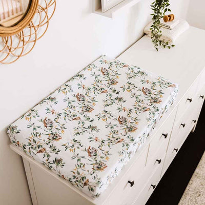 Snuggle Hunny Kids - Bassinet Sheet / Change Pad Cover - Eucalyptus