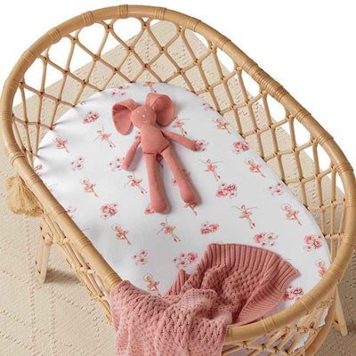 Snuggle Hunny Kids - Bassinet Sheet / Change Pad Cover - Ballerina