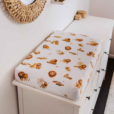 Snuggle Hunny Kids - Bassinet Sheet / Change Pad Cover - Lion