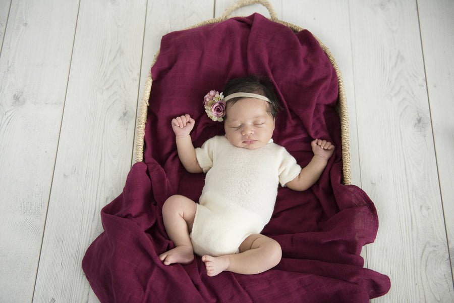 Snuggle Hunny Kids - Organic Muslin Wrap - Ruby