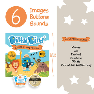 Ditty Bird - Safari Animals Sound Board Book