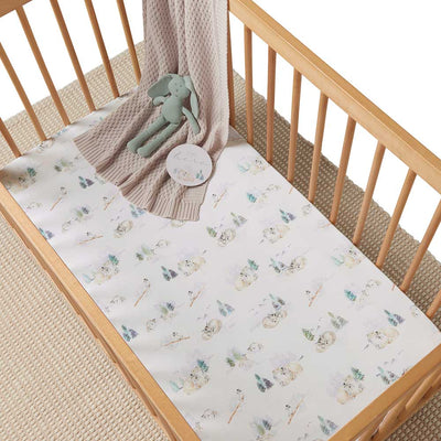 Snuggle Hunny Kids - Organic Fitted Cot Sheet - Arctic