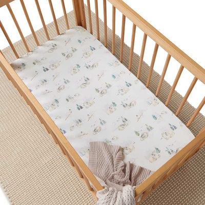 Snuggle Hunny Kids - Organic Fitted Cot Sheet - Arctic