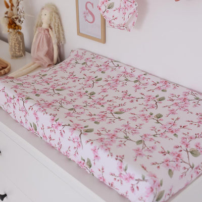 Snuggle Hunny Kids - Bassinet Sheet/Change Pad Cover - Cherry Blossom