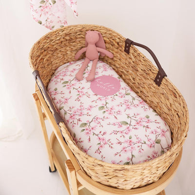 Snuggle Hunny Kids - Bassinet Sheet/Change Pad Cover - Cherry Blossom