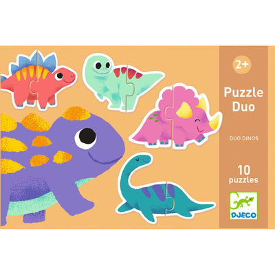 Djeco - Duo Dinosaur Puzzle 20pcs