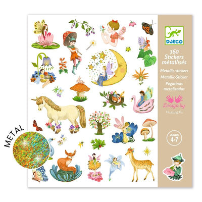 Djeco - Fantasy Metallic Stickers 160