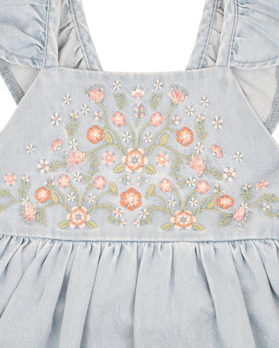 Fox & Finch - Palm Cove Denim Embroidered Dress