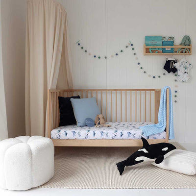 Snuggle Hunny Kids - Fitted Cot Sheet - Ocean