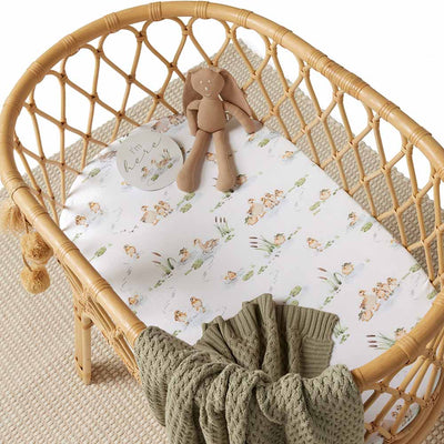 Snuggle Hunny Kids - Organic Bassinet Sheet / Change Pad Cover - Duck Pond