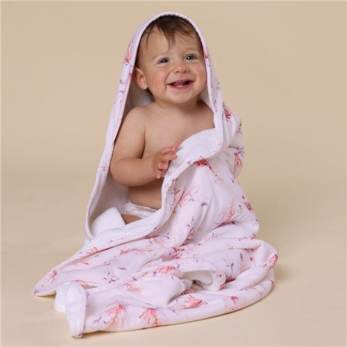 Snuggle Hunny Kids - Organic Hooded Towel - Coral