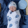 Snuggle Hunny Kids - Baby Jersey Wrap & Beanie Set - Cloud Chaser