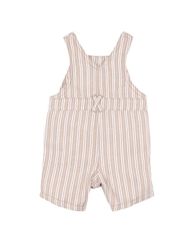 Bebe - Stripe Overalls - Beige