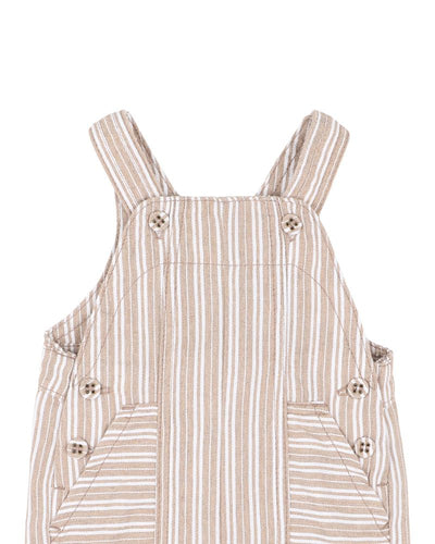 Bebe - Stripe Overalls - Beige